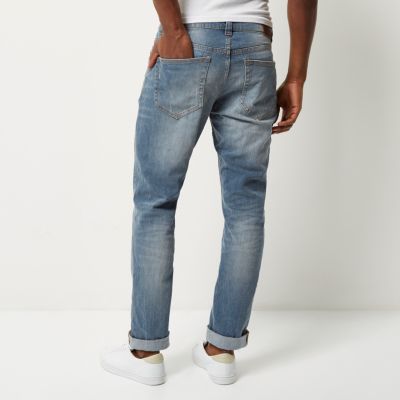 Mid wash Only & Sons ripped jeans